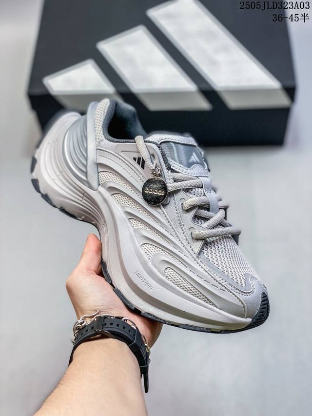 新品 阿迪达斯新款 Adidas Fos系列Wonder Runner Turbo厚底运动鞋阿迪达斯轻运动鞋舒适防滑耐磨 低帮缓震跑步鞋 厚底增高男女同款老爹鞋