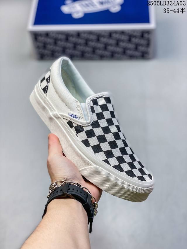 vans Slip-On Og Classic Lx 高端支线 棋盘格一脚蹬休闲板鞋 货号：Vn000Udff8L Size：35 36 36.5 37 38