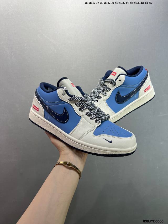 公司级Travis Scott X Nike Air Jordan 1 Low X Gucci 三方联名 Air Jordan 1 Low 反转米白翻毛蓝倒钩