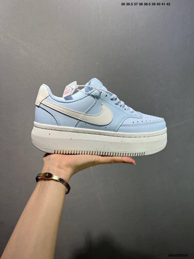 真标耐克Nk Court Vision Vision Alta Ltr 复古百搭厚底透气休闲运动板鞋 货号:Dz5394-102 尺码:35 36 36.5 3