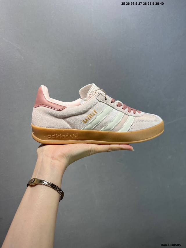 adidas Originals Gazelle Indoor 三叶草休闲防滑耐磨低帮板鞋Jr0232 尺码：35-45 半 Id：344Jjd0505
