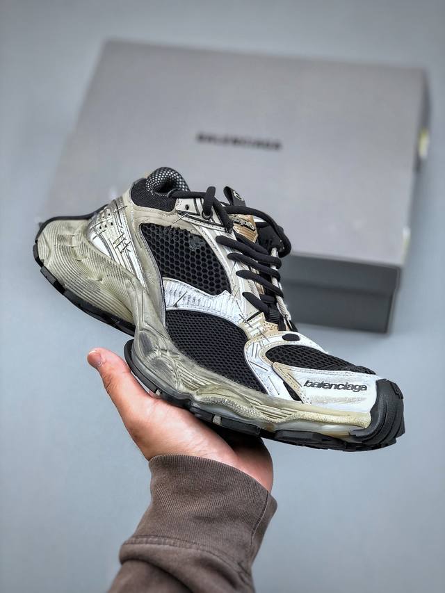 ok版本 巴黎世家Balenciaga Stapler Low Sneakers 订书机系列14代低帮复古阔型底姥爹风增高潮流百搭休闲慢跑鞋 尺码：35-46