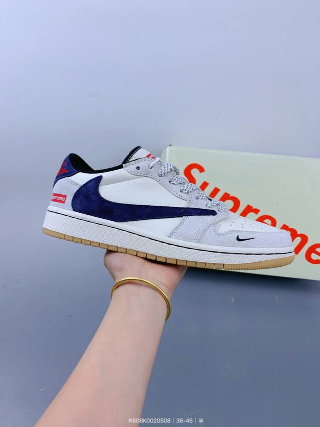 travis Scott X Fragment Design X Jordan Air Jordan 1 Low Og Sp 多方联名合作融合了Travis S