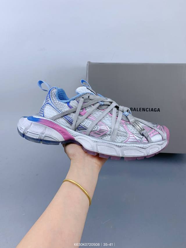 法国高端奢侈品牌-巴黎世家Balenciaga 3Xl Sneakers 3+系列低帮复古阔型底姥爹风潮流百搭休闲慢跑鞋 Size：如图 编码：K630K072