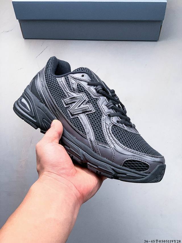 new Balance Nb740 英产 轻便复古休闲运动跑步鞋 全鞋身以网格布作为基地，在细节部分以皮革作为辅助添加，流线感很强。外形和New Balace