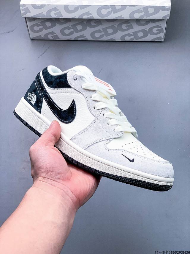 公司级头层！耐克Nike Air Jordan 1 Low Aj1乔1 倒勾低帮潮流缓运动休闲板鞋。Aj1 低帮拼接 完美版型真头层牛皮# 内置缓震气垫 原鞋开