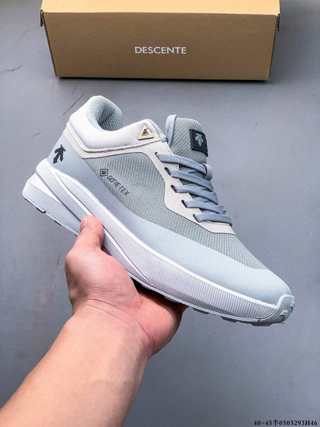 公司级！迪桑特Descente Dualis都市通勤 Gore-Tex 时尚舒适 防滑耐磨 时尚休闲运动覆盖防水男子越野跑鞋 官方同步上架 适合技术路线单日徒步
