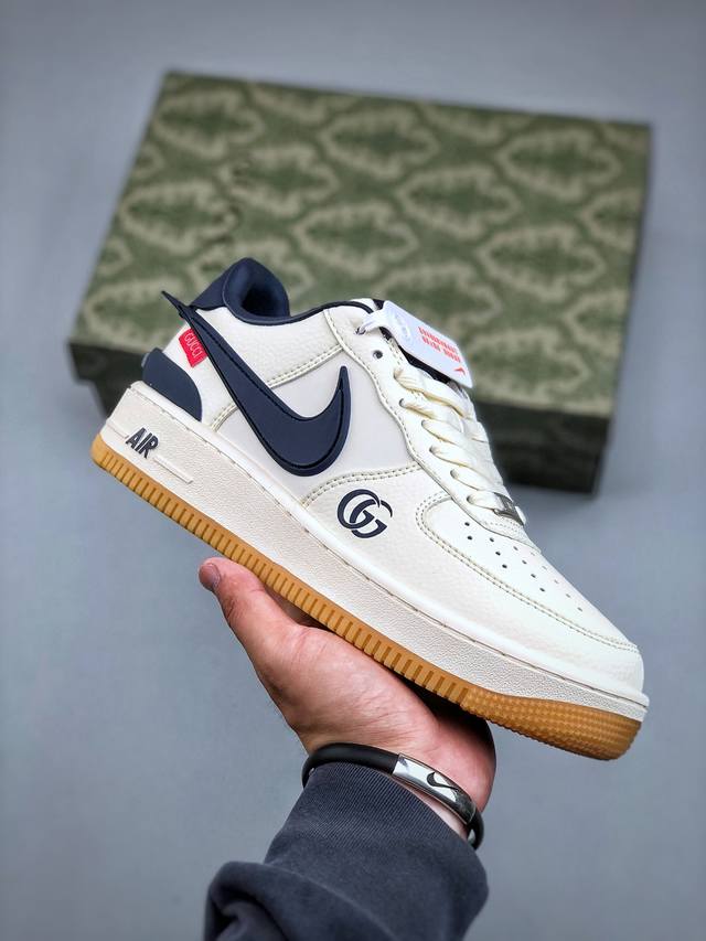 nike Air Force 1'07 Low 古驰联名 大勾生胶 空军一号低帮休闲板鞋 Xs3464-576 #原楦头原纸板 原装鞋盒 定制五金配件 内置全掌