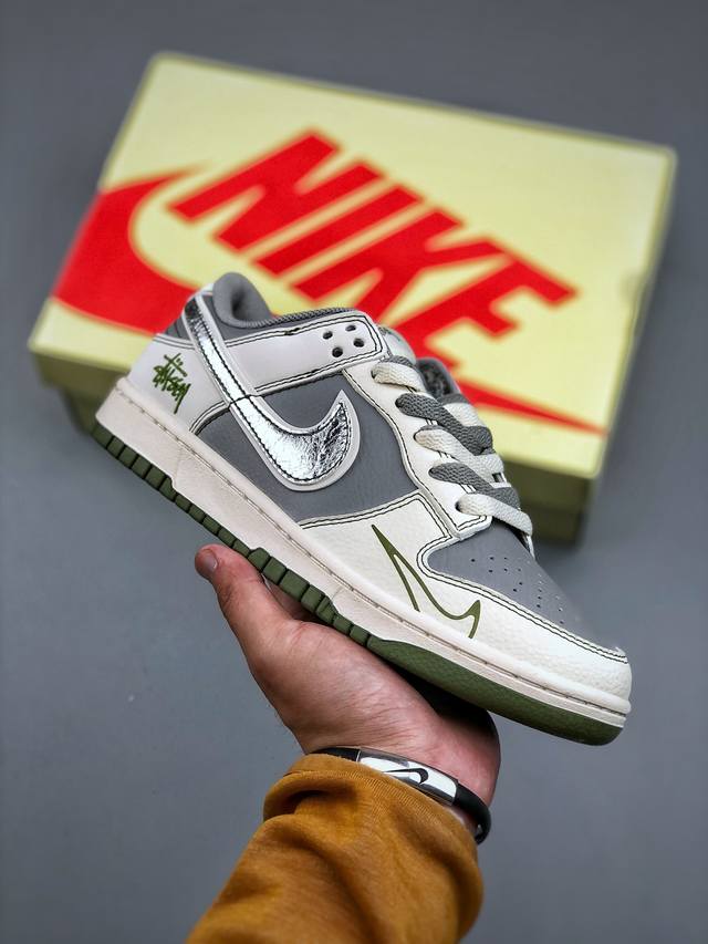 nike Sb Dunk Low X The North Face 斯图西联名白灰绿银勾 纯原大厂出品 极力推荐原装头层材料 独家版型蒸餾加工帶來的是更好的视觉