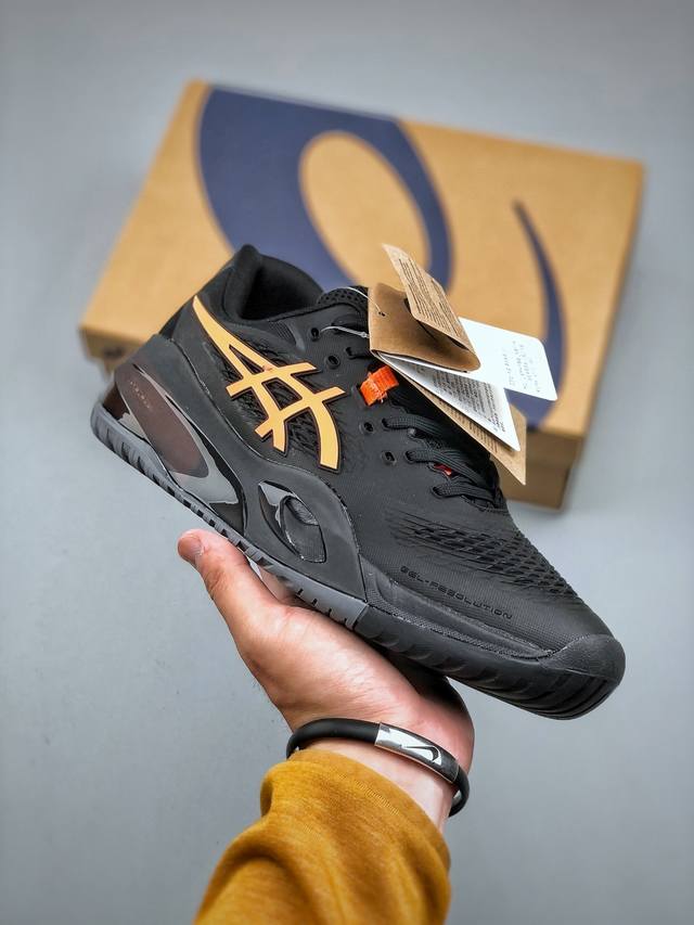asics Gel-Resolution X 亚瑟士运动休闲透气专业网球鞋轻量舒适透气材质 全滴塑鞋面中底3D可视Gel缓震胶效果 升级Flytefoam Bl