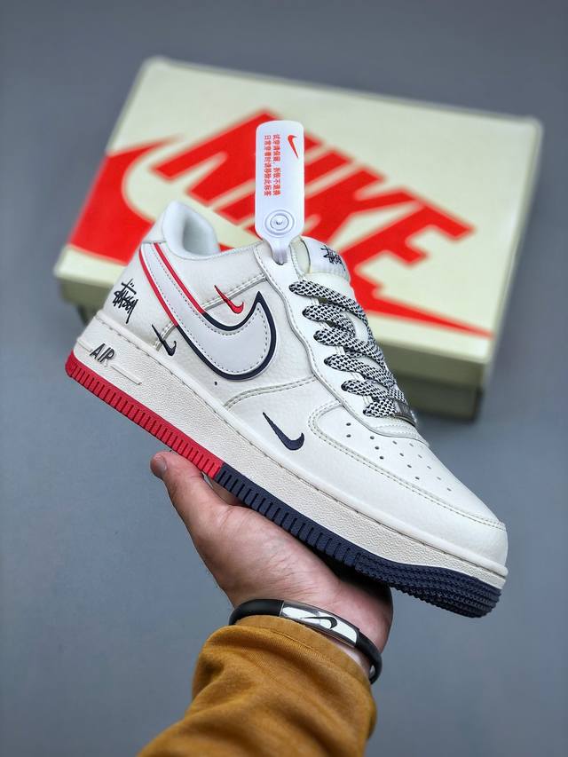 h版本 Nike Air Force 1 ‘07 斯图西 空军一号低帮休闲板鞋 原楦头原纸板 纯正空军版型 定制鞋盒 全掌内置全掌气垫 原厂中底钢印 拉帮完美