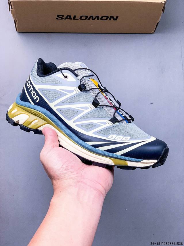 salomon Xa Pro Xt-6 Expanse 萨洛蒙户外越野跑鞋 鞋面采用Sensifit贴合技术 全方位贴合包裹脚型 鞋跟部鞋底牵引设计 提供强大的