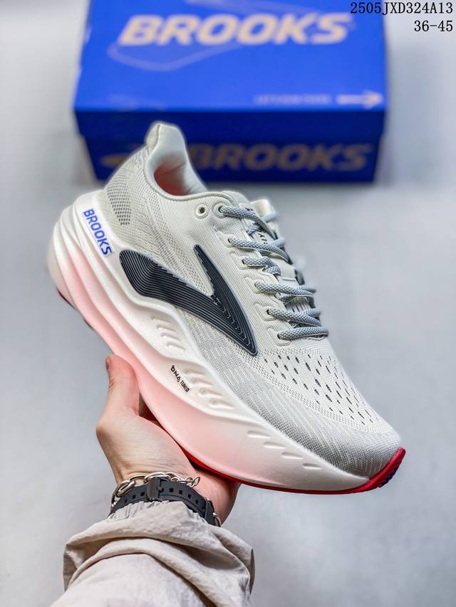 公司级Brooks 布鲁克斯Glycerin Max 超级甘油 厚底马拉松缓震跑鞋 该鞋以厚实的中底和高分子注氮技术为特点 提供极致的缓震性能 鞋面柔软厚实 具