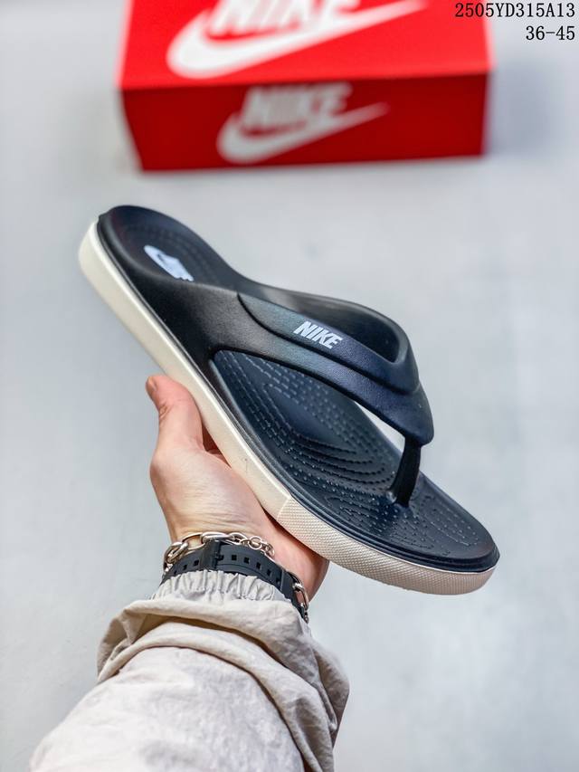 nike 合成革 Solay 舒适休闲 耐磨 拖鞋 黑色 尺码：见面 编码：05Yd315A13