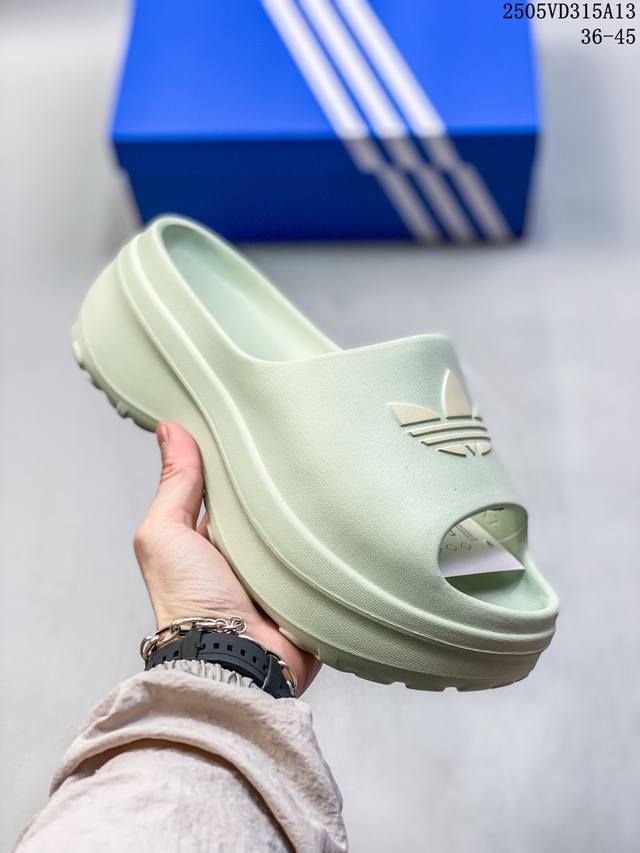 adifom Stan Mule 三叶休闲拖鞋 厨师鞋 舒适防滑耐磨发泡材质 尺码：见图 编码：05Vd315A13