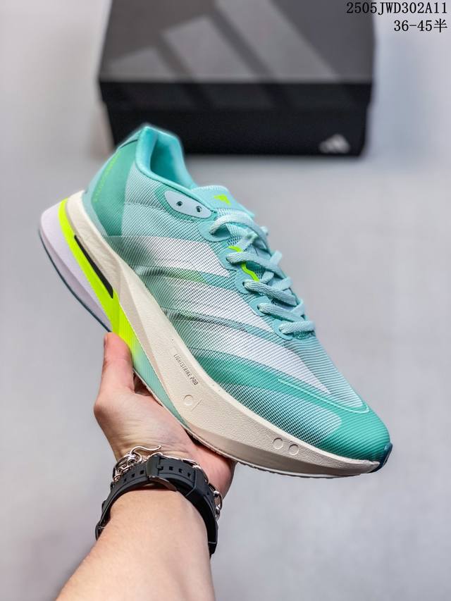 公司级Ad Adizero Boston 13 夏季透气网眼竞速跑鞋 Js4791 融合Lightstrike和Lightstrike Pro技术 采用乙烯 乙