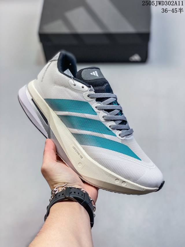 公司级Ad Adizero Boston 13 夏季透气网眼竞速跑鞋 Js4791 融合Lightstrike和Lightstrike Pro技术 采用乙烯 乙