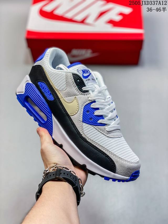 公司级Nike Air Max 90 初代复古气垫百搭休闲运动慢跑鞋复古小气垫史上第一双可视气垫跑鞋 凭借着 Air Max 气垫带来的舒适脚感和鞋面面料上的不