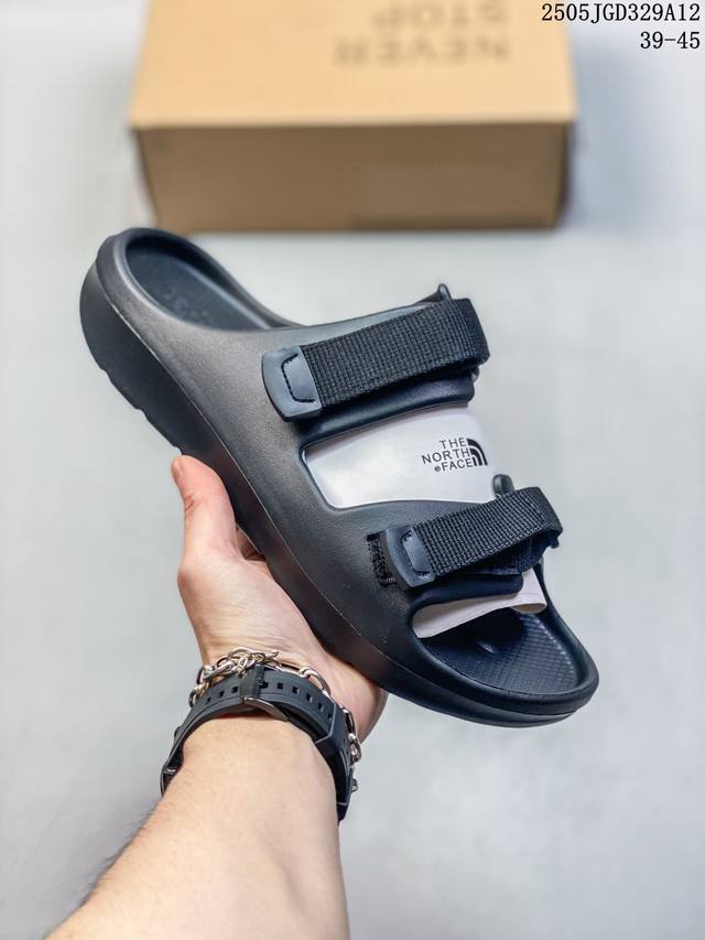 the North Face 北面 潮流时尚户外百搭休闲柔软舒适厚底 防滑防磨一字拖鞋 实拍调校N版已经零色差零失真 百分百还原实物色彩所见即所得 不存在货不对