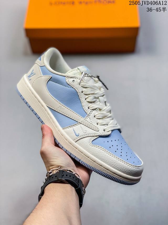 海外爆款限量发售！公司级 Travis Scott X Fragment Design X Jordan Air Jordan 1 Low Og Sp Lv联名