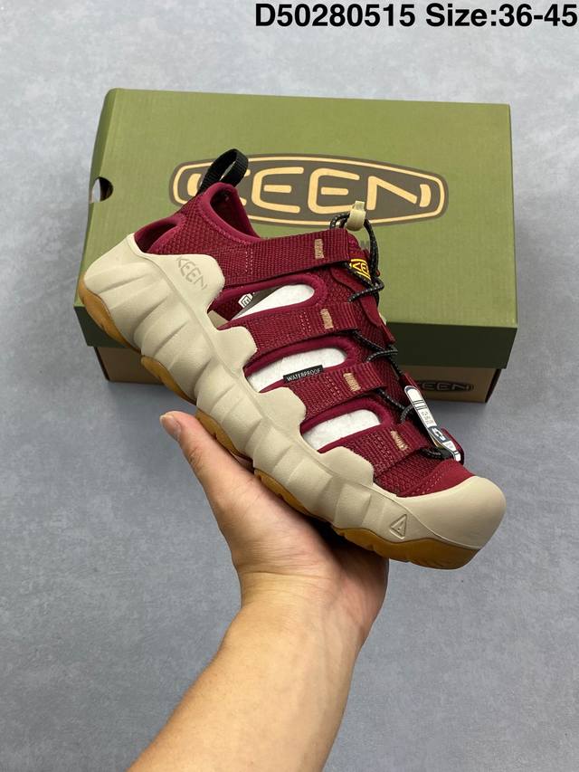 美国人气户外品牌-科恩Keen Jasper Rocks Sp半拖贾斯珀都市系列复古低帮系带户外风露营徒步登山运动训练鞋 原楦型开发纸版#采用固色翻毛皮鞋面材质