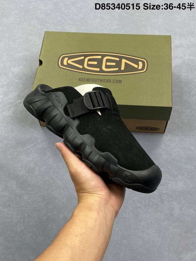 美国人气户外品牌-科恩Keen Jasper Rocks Sp半拖贾斯珀都市系列复古低帮系带户外风露营徒步登山运动训练鞋 原楦型开发纸版#采用固色翻毛皮鞋面材质