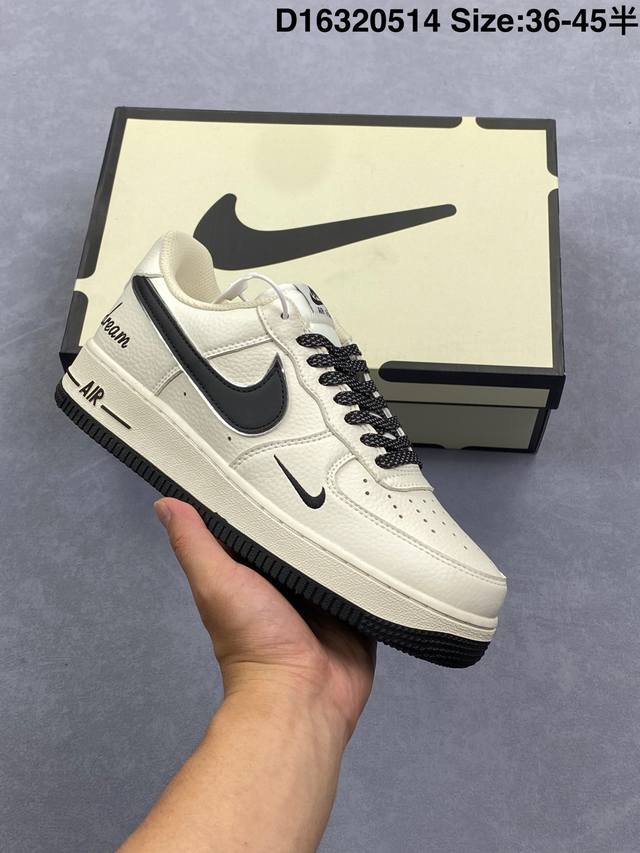 nike Air Force 1 Low’07 空军一号低帮休闲板鞋 定制皮料 原楦原纸板 纯正空军版型 内置全掌气垫 货号：男 Cw2288-114 女 Dd