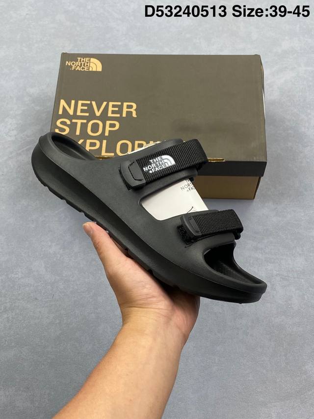 户外轻旅者鞋履,著名户外品牌-北面 The North Face Trekking Base Camp Strap Sandals Black Red 徒步营地