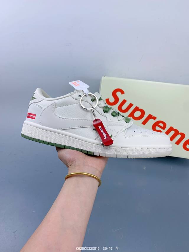 公司级 Travis Scott X Fragment Design X Jordan Air Jordan 1 Low Og Sp 多方联名合作融合了Trav