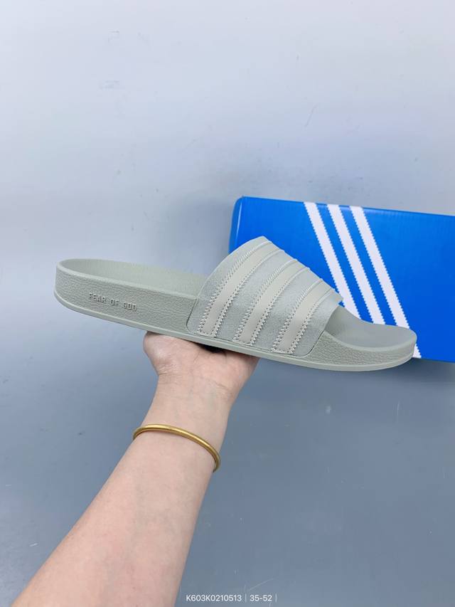 originals Adilette Slide 50Th Anniversary X Fog Fear Of Go D洛杉矶街头奢牌联乘-敬畏上帝莱特系列经典