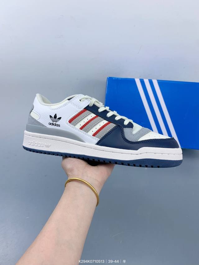 真标Adidas Forum Low Cl三叶草低帮 经典魔术贴复古板鞋 男女潮流头层皮休闲鞋 官方货号 Size：如图 编码：K294K0710513