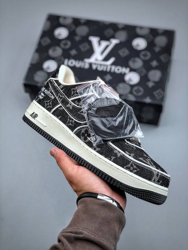 nike Air Force 1 Low 07 X Louis Vuitton 黑白满天星原楦头原纸板 打造纯正低帮空军版型专注外贸渠道 全掌内置蜂窝气垫 原盒
