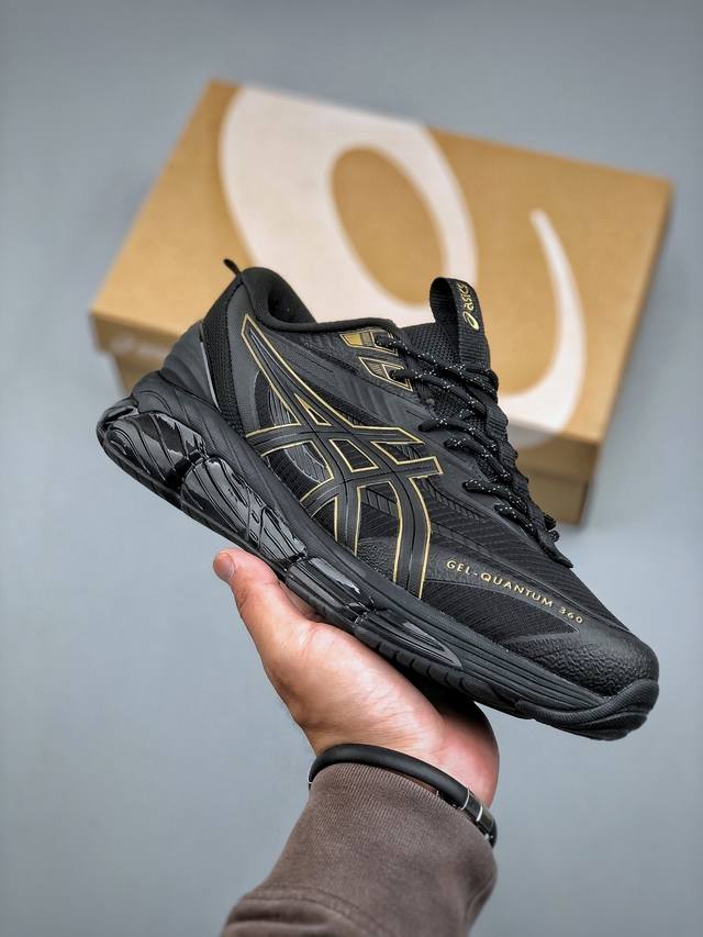 asics Gel-Quantum 360 Viii 亚瑟士复古透气休闲鞋缓震男子耐磨跑步鞋 1203A471-103 #鞋面采用无缝线鞋面，贴合脚型，穿着舒适
