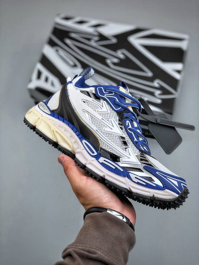off-White C O Virgil Abloh 人气单品 S Ow最新款情侣款跑鞋百分百原盒正确版 原楦原纸板数据开发 4层分离大底 鞋面采用3D立体打印