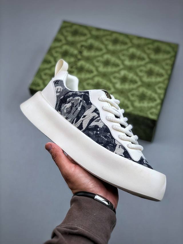 z Gucci 轻奢单品鞋 广东品质原厂 高奢古驰Gucci Screener Gg High-Top Sneaker休闲潮鞋系列 尺码：39-44