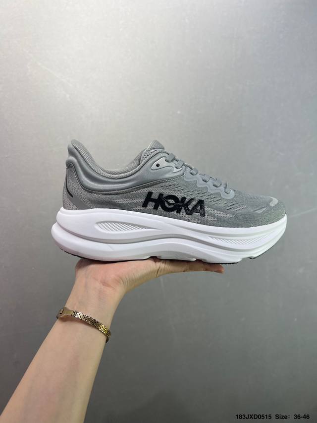 公司级Hoka One One Bondi 9 柔软舒适防滑耐磨 低帮 休闲跑步鞋 1162012 36-45带半码 Id：183Jxd0515