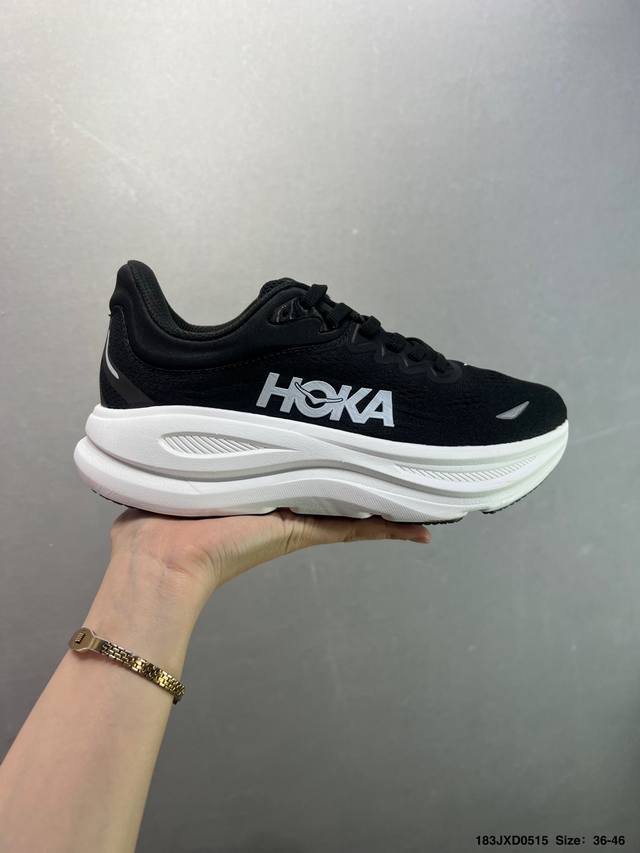 公司级Hoka One One Bondi 9 柔软舒适防滑耐磨 低帮 休闲跑步鞋 1162012 36-45带半码 Id：183Jxd0515