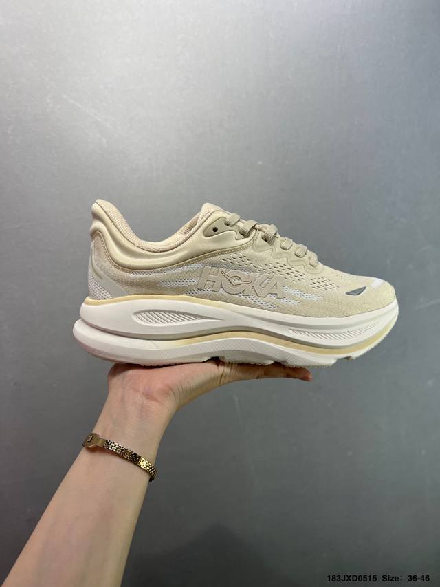 公司级Hoka One One Bondi 9 柔软舒适防滑耐磨 低帮 休闲跑步鞋 1162012 36-45带半码 Id：183Jxd0515