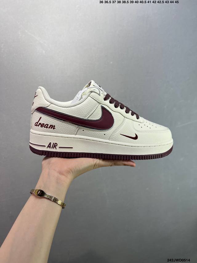 公司级 Nike Air Force 1 Low ‘07 “ Dream”白灰小勾低帮空军一号休闲板鞋 定制皮料 专属鞋盒 原楦原纸板 纯正空军版型 高清洁度