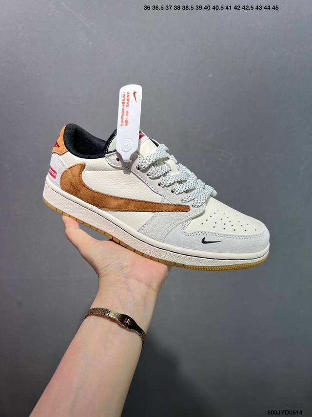 公司级 Air Jordan 1 ” Reverse Mocha “ Aj1乔1 T 联名低帮文化篮球鞋 完美品质出货 细节如图所示 鞋面切割工整 冲孔整齐干净