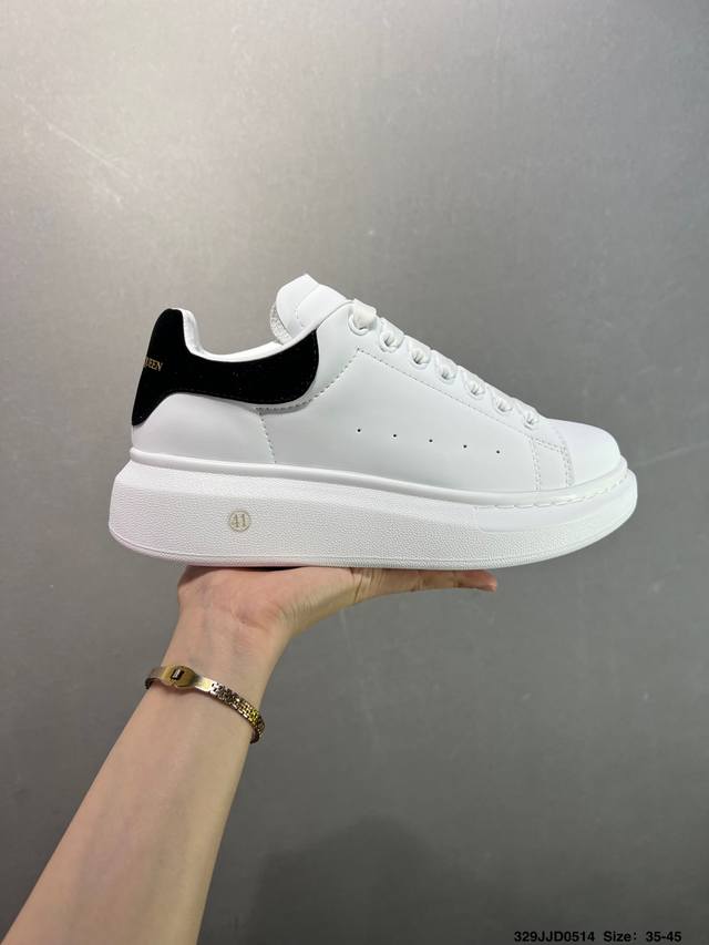 意大利高奢品牌-亚历山大 麦昆Alexander Mcqueen Oversized Exaggerated-Sole Suede Leather Sneake