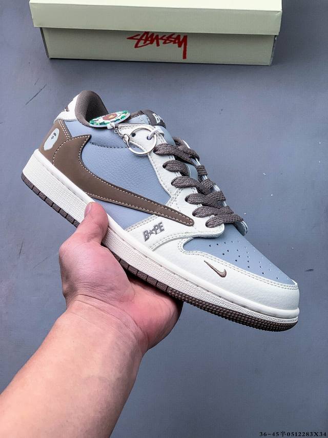 公司级头层！耐克Nike Air Jordan 1 Low Aj1乔1 低帮潮流缓运动休闲板鞋。Aj1 低帮拼接 完美版型真头层牛皮# 内置缓震气垫 原鞋开模