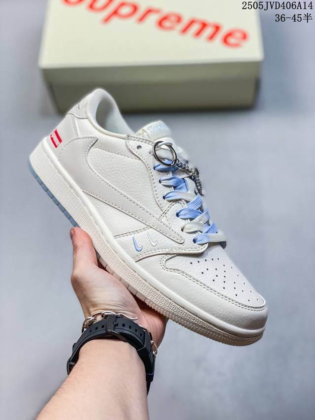 海外爆款限量发售！公司级 Travis Scott X Fragment Design X Jordan Air Jordan 1 Low Og Sp Supr