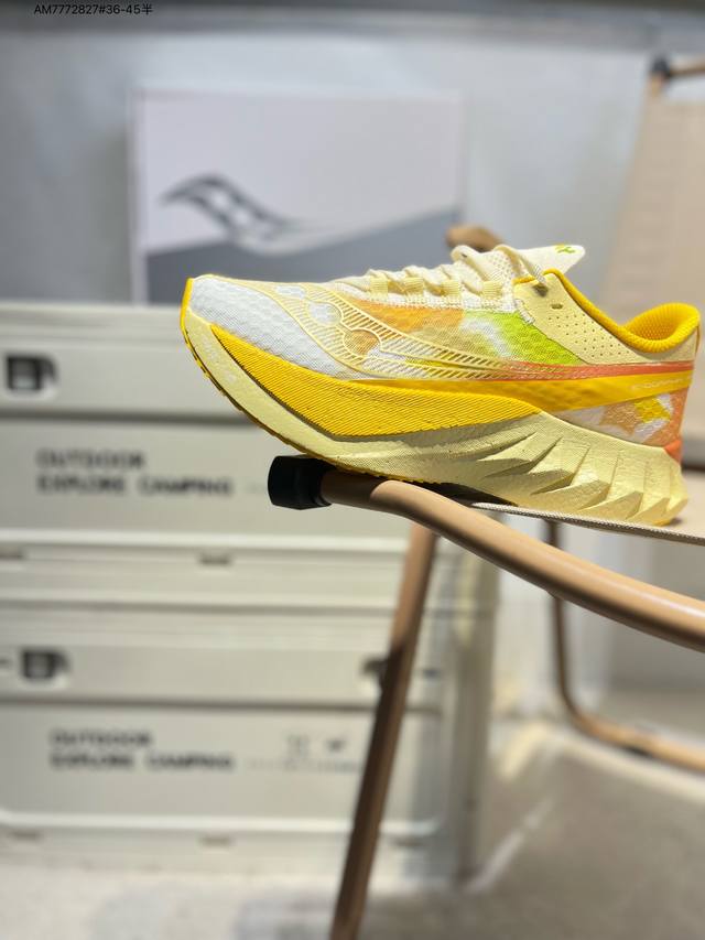 saucony索康尼Endorphinpro啡鹏4.0 陆地速鲨竞速碳板运动训练跑鞋S20939 Am7772827#36-45半
