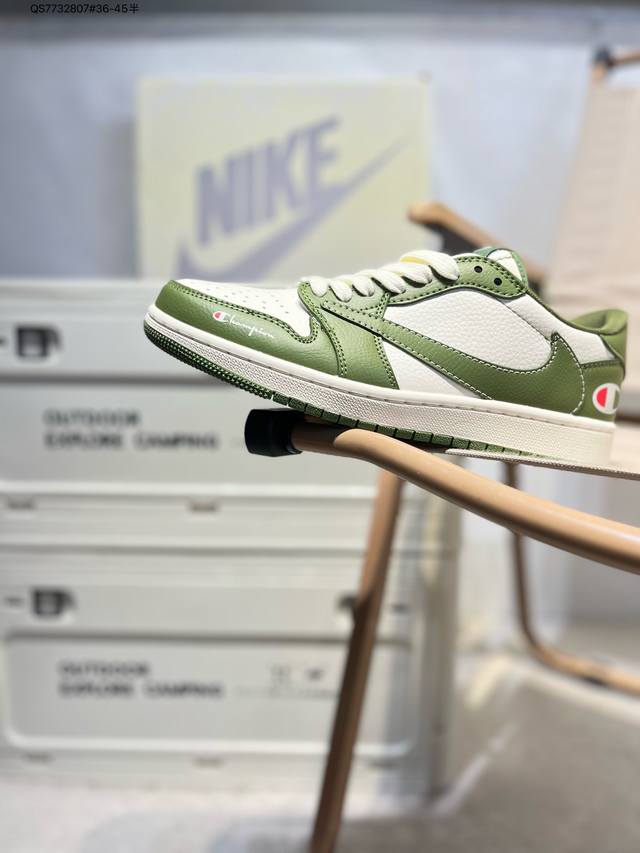 公司级头层皮冠军 X 乔丹Air Jordan 1 Low Aj1低帮系列篮球鞋 官方同步配色 原装级产物 #拒绝公底 立体鞋型 细节完美 高清洁度Qy1188