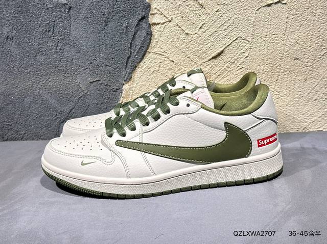 新品上市实拍 Aj1倒勾Travis Scott X Air Jordan 1 ” Reverse Mocha “ Aj1乔1 Ts 闪电 联名倒钩 低帮文化篮