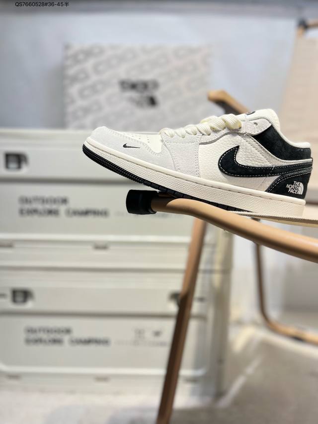 公司级头层皮北面 X 乔丹Air Jordan 1 Low Aj1低帮系列篮球鞋 官方同步配色 原装级产物 #拒绝公底 立体鞋型 细节完美 高清洁度Hd2258