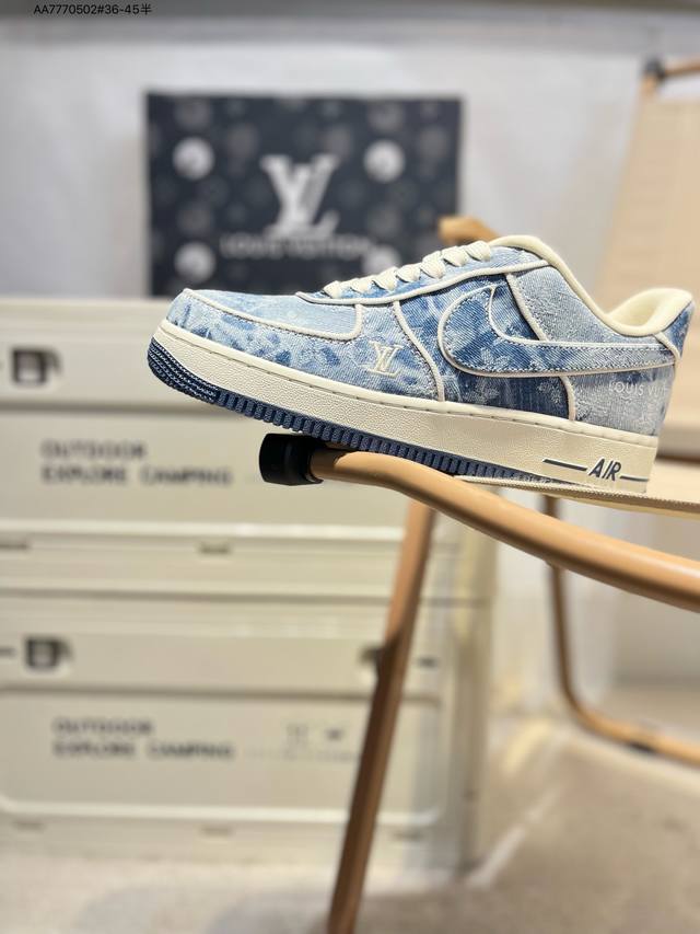 纯原# 联手打造高奢街头品牌-至高出品Lv X Nike Air Force 1 Low'07 Wheat Flax 空军一号低帮经典百搭休闲运动板鞋Sc920