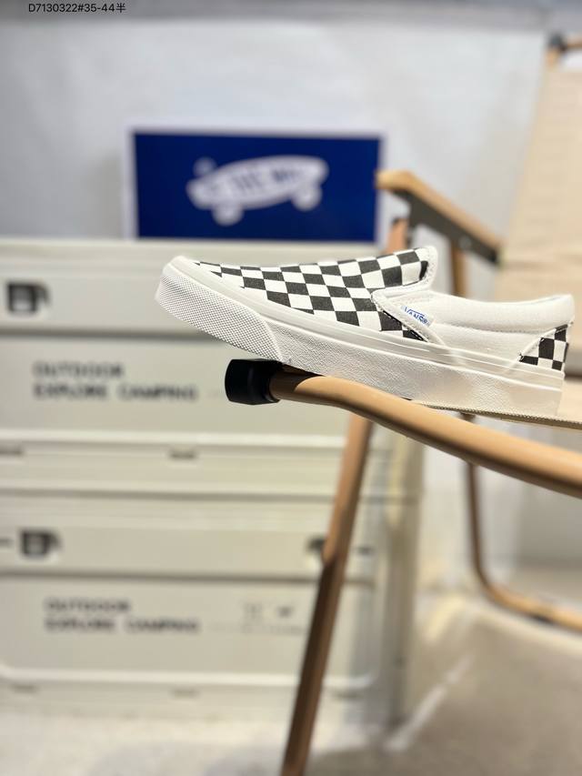 vans 万斯棋盘格系带帆布鞋工艺：硫化1:1 重量1:1、真标、原钢印、材质标、鞋型标、合格证 D7 322#35-44半