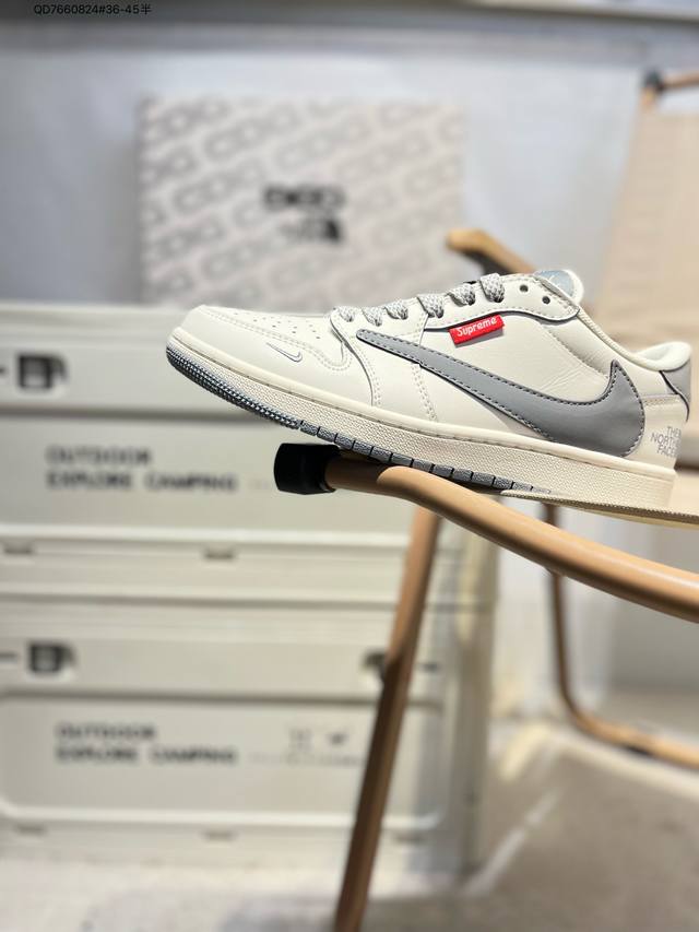 公司级头层皮北面 X 乔丹Air Jordan 1 Low Aj1低帮系列篮球鞋 官方同步配色 原装级产物 #拒绝公底 立体鞋型 细节完美 高清洁度Xz5158